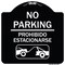 Signmission No Parking Prohibido Estacionarse W/ Car Tow Graphic Heavy-Gauge Alum Sign, 18" x 18", BW-1818-23597 A-DES-BW-1818-23597 - alternate 1
